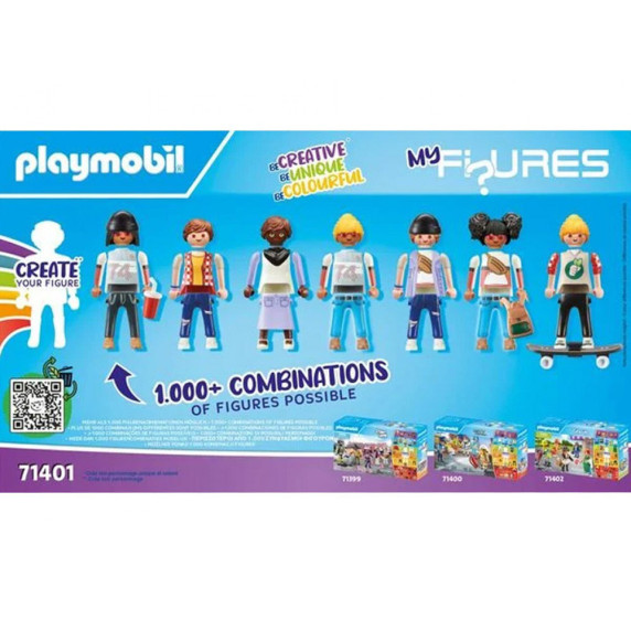 Figurák és kiegészítők építőkockákhoz 54 darabos Playmobil My Figures City Life 71401