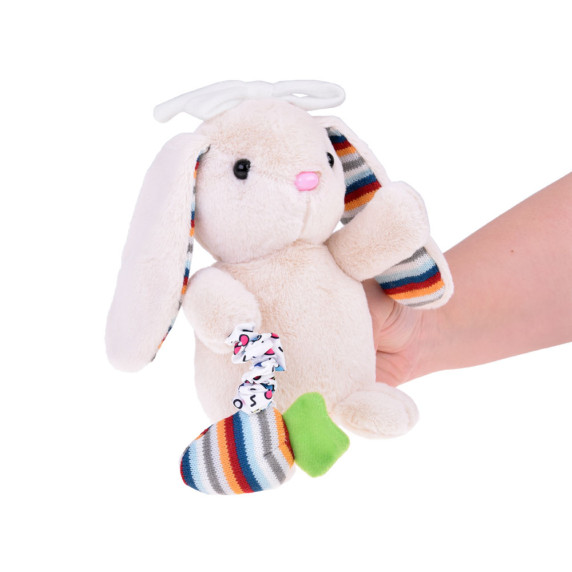 Iepuraș de pluș cu cutie muzicală Inlea4Fun BABY'S GOOD PARTNER
