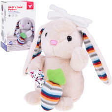 Iepuraș de pluș cu cutie muzicală Inlea4Fun BABY'S GOOD PARTNER - 