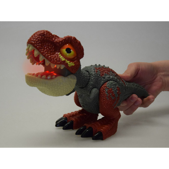 Figúrka Tyrannosaurus Rex so zvukovými a svetelnými efektmi Inlea4Fun DINOSAURS - červený