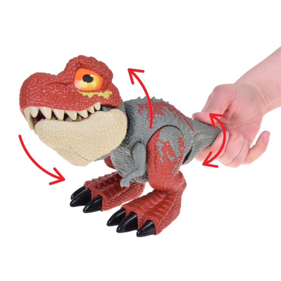 Figúrka Tyrannosaurus Rex so zvukovými a svetelnými efektmi Inlea4Fun DINOSAURS - červený