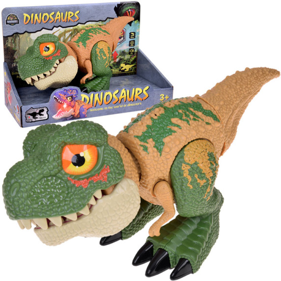 Figúrka Tyrannosaurus Rex so zvukovými a svetelnými efektmi Inlea4Fun DINOSAURS - zelený