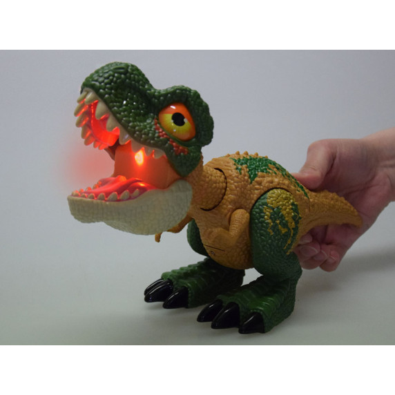 Figúrka Tyrannosaurus Rex so zvukovými a svetelnými efektmi Inlea4Fun DINOSAURS - zelený