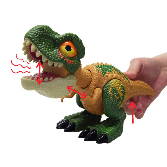 Figúrka Tyrannosaurus Rex so zvukovými a svetelnými efektmi Inlea4Fun DINOSAURS - zelený