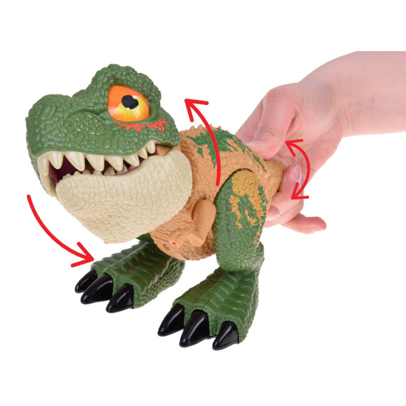 Figúrka Tyrannosaurus Rex so zvukovými a svetelnými efektmi Inlea4Fun DINOSAURS - zelený