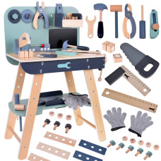 Banc de lucru din lemn cu accesorii – Inlea4Fun - 