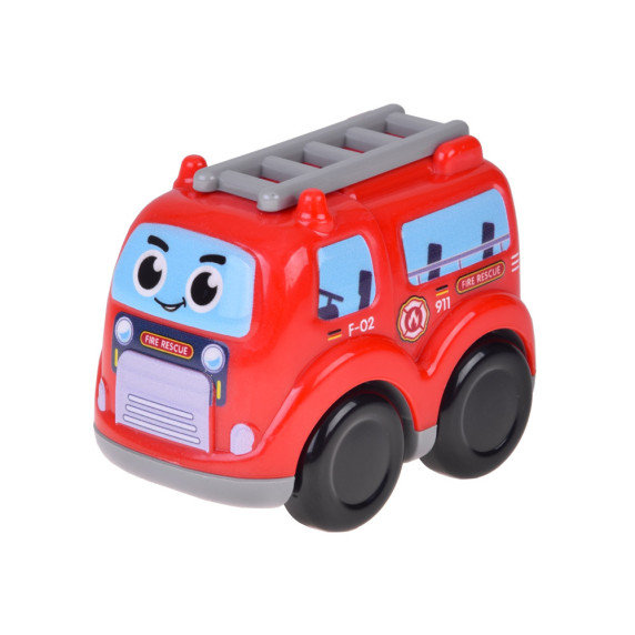 Sada garáže s príjazdovou cestou a hasičským autom BUILDER TRACK FIRE STATION