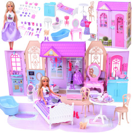Skladací domček s bábikou a príslušenstvom ANLILY COLLECTION Dream House - 