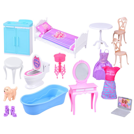 Casă pliabilă cu păpușă și accesorii – ANLILY COLLECTION Dream House