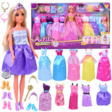 hHercegnő baba 11 ruhával és kiegészítőkkel ANLILY PRINCESS DRESS UP - 