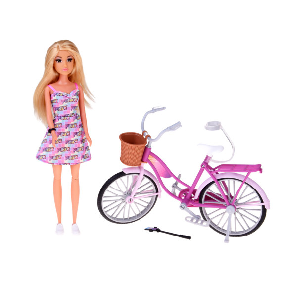 Păpușă Anlily turistă cu bicicletă și accesorii – CYCLING TRIP