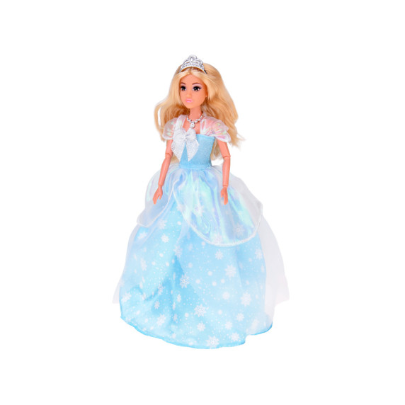Hókirálynő játékbaba kék ruhában hópelyhekkel ANLILY PRINCESS DOLL