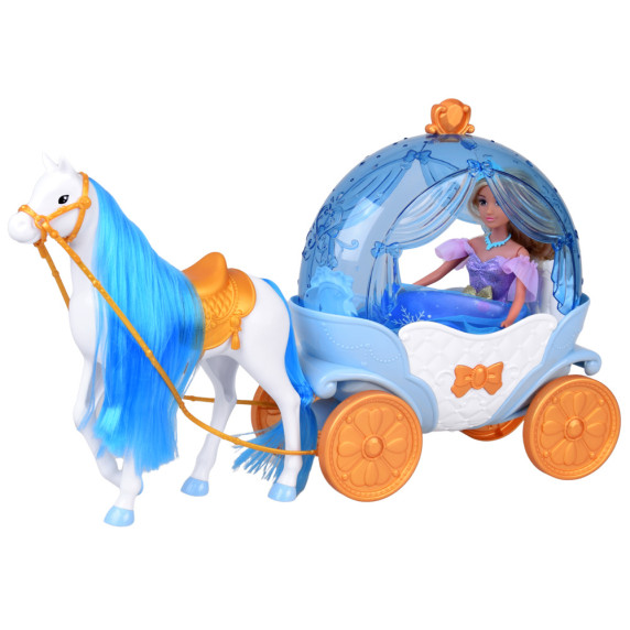 Hercegnő baba lóval és hintóval ANLILY COLLECTION Princess Carriage