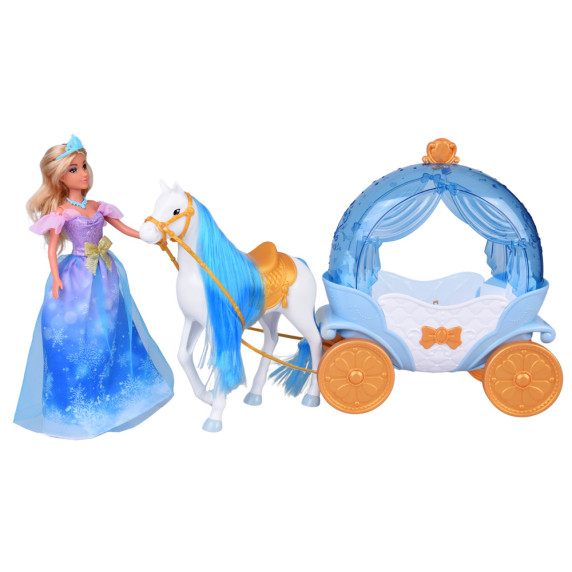 Hercegnő baba lóval és hintóval ANLILY COLLECTION Princess Carriage