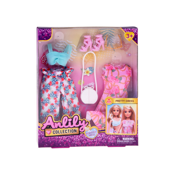 Set de haine pentru păpuși cu accesorii - ANLILY COLLECTION Pretty Dress