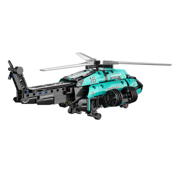 Kreatív építőjáték 2az1-ben versenyautó/helikopter 736 darabos FORMULA RACING