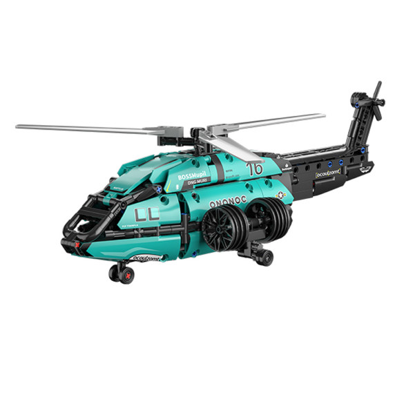 Kreatív építőjáték 2az1-ben versenyautó/helikopter 736 darabos FORMULA RACING