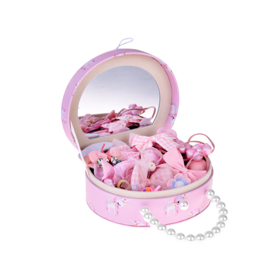 Šperkovnica z ekokože so zrkadlom a vlasovými doplnkami DREAM JEWELRY BOX
