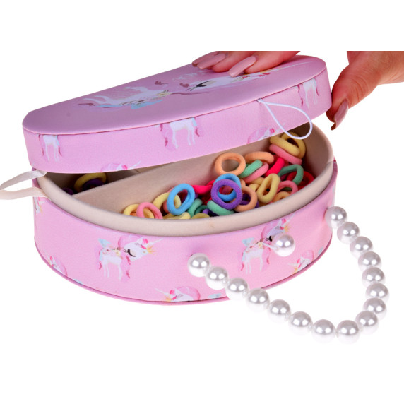 Šperkovnica z ekokože so zrkadlom a vlasovými doplnkami DREAM JEWELRY BOX