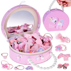 Šperkovnica z ekokože so zrkadlom a vlasovými doplnkami DREAM JEWELRY BOX - 