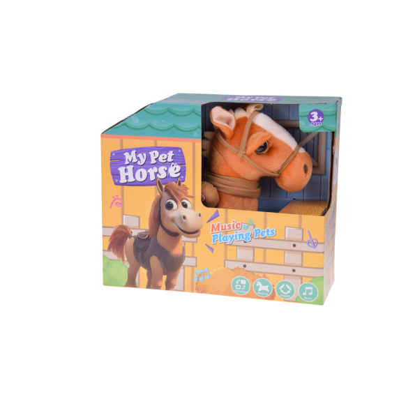 Interaktívny plyšový kôň MY PET HORSE - svetlohnedý