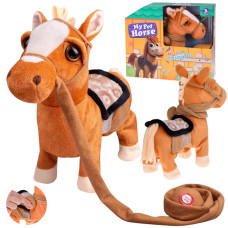 Interaktívny plyšový kôň MY PET HORSE - svetlohnedý - 