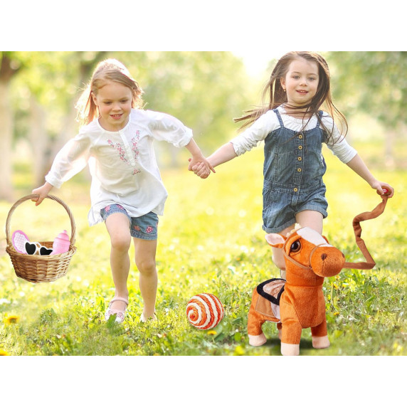 Interaktívny plyšový kôň MY PET HORSE - svetlohnedý