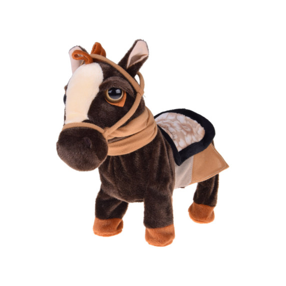 Interaktívny plyšový kôň MY PET HORSE - tmavohnedý