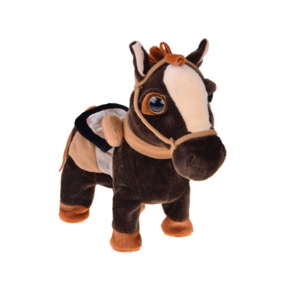 Interaktívny plyšový kôň MY PET HORSE - tmavohnedý