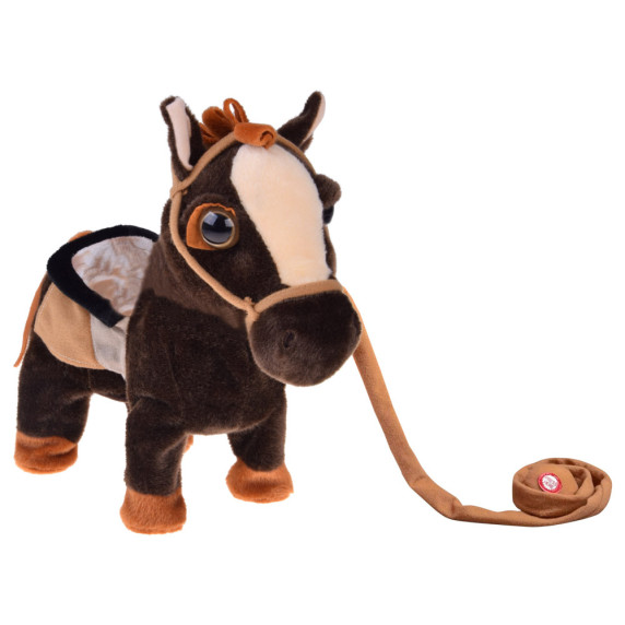 Interaktívny plyšový kôň MY PET HORSE - tmavohnedý