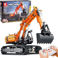 EXCAVATOR cu telecomandă, set de construcție cu 1106 piese - 