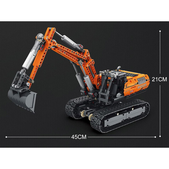 EXCAVATOR cu telecomandă, set de construcție cu 1106 piese