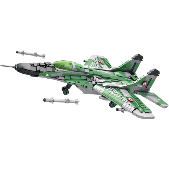 Set creativ de construcție pentru avion de vânătoare - MIG-29 1290 elemente