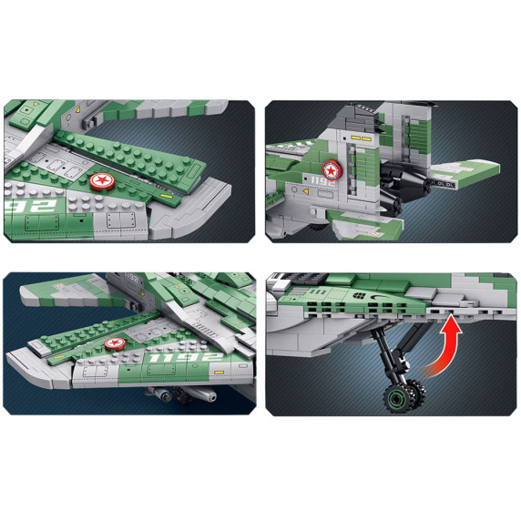 Set creativ de construcție pentru avion de vânătoare - MIG-29 1290 elemente