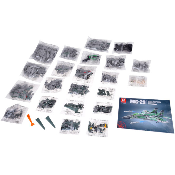 Set creativ de construcție pentru avion de vânătoare - MIG-29 1290 elemente