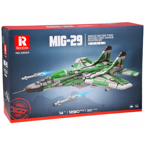 Set creativ de construcție pentru avion de vânătoare - MIG-29 1290 elemente