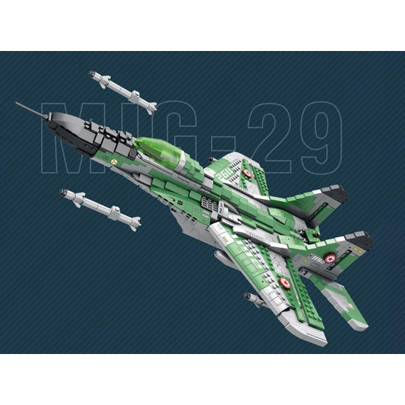 Set creativ de construcție pentru avion de vânătoare - MIG-29 1290 elemente