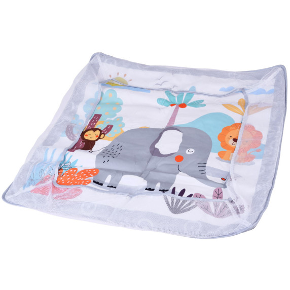 Színes oktató játszószőnyeg kerítéssel és labdákkal BABY PLAY GYM