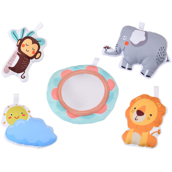 Színes oktató játszószőnyeg kerítéssel és labdákkal BABY PLAY GYM