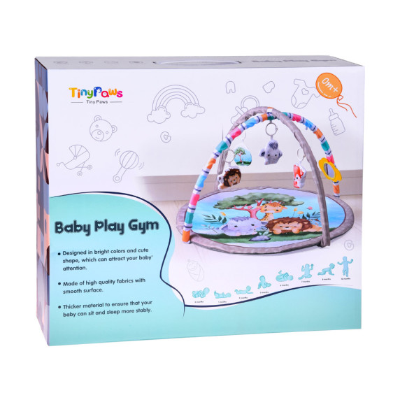 Farebná vzdelávacia podložka so zvieratkami BABY PLAY GYM