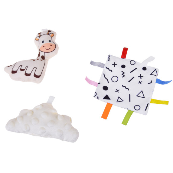 Oktató játszószőnyeg kontrasztos könyvvel BABY PLAY GYM - Bézs