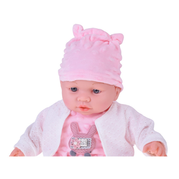 Păpușă interactivă în salopetă roz 40 cm – MAY MAY BABY