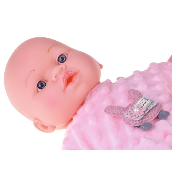 Păpușă interactivă în salopetă roz 40 cm – MAY MAY BABY