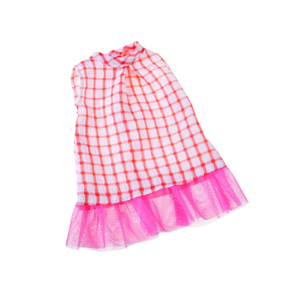 Set de haine roz pentru păpușă de 36–40 cm: Rochie, Haină, Pălărie - MAYMAY BABY