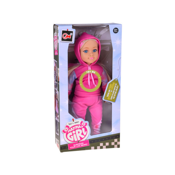 Játékbaba rózsaszín sportos öltözékben 48 cm MAYMAY GIRL