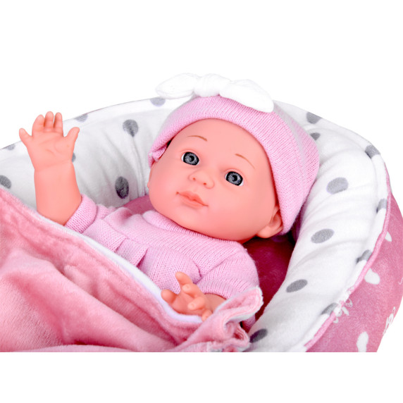 Păpușă bebeluș cu pătuț și accesori - LOVELY BABY