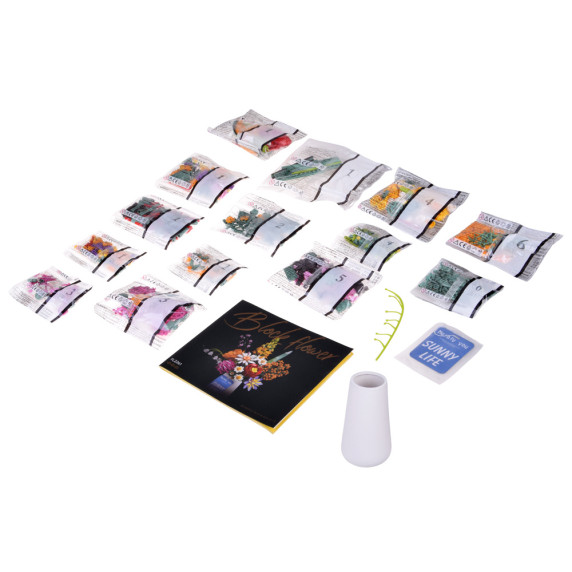 Kreatívna stavebnica Kytica kvetov vo váze 1070 dielikov BLOCK FLOWER