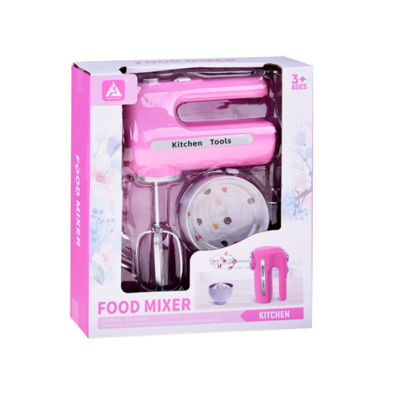 Mixer interactiv cu bol și două accesorii Inlea4Fun FOOD MIXER - roz