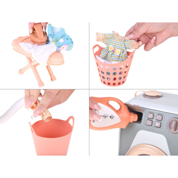 Interaktívna práčka so sušičkou a príslušenstvom 2v1 ROLLER WASHING MACHINE - sivá