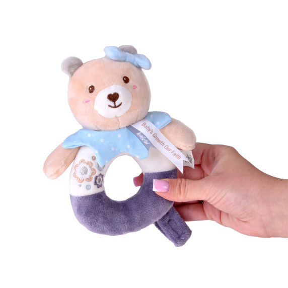 Plyšová hrkálka v tvare medvedíka KAICHI My Sweet Bear